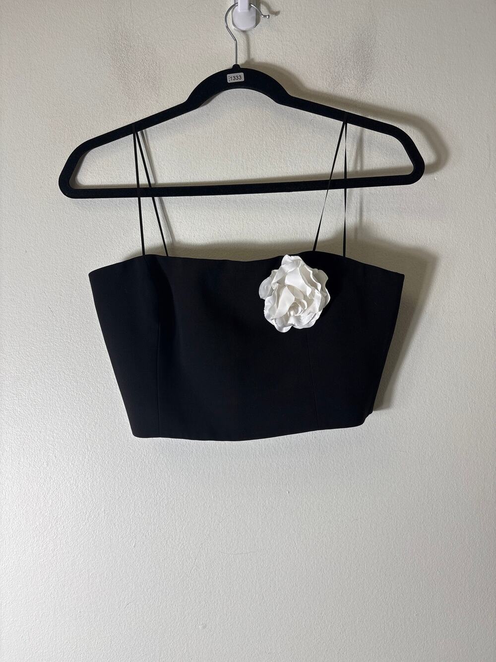 Amanda Uprichard Black Tube Crop Top Sz S